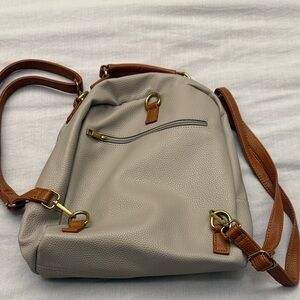 Roolee Gray and Brown Women's Backpack
